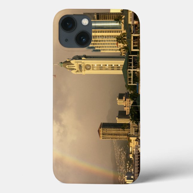 Coques Case-Mate iPhone Arc en ciel sur Honolulu, Hawaii, États-Unis 2 (Verso)