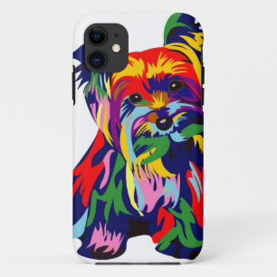 Coques Pour iPhone Arc-en-ciel Yorkie d'amusement