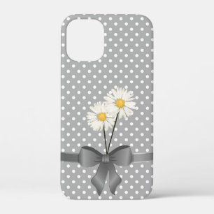 Case-Mate iPhone Case arc gris et marguerites sur pois