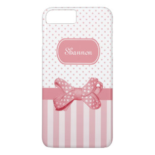 Coque Case-Mate Pour iPhone Arc mignon de point de polka de rayures Girly de