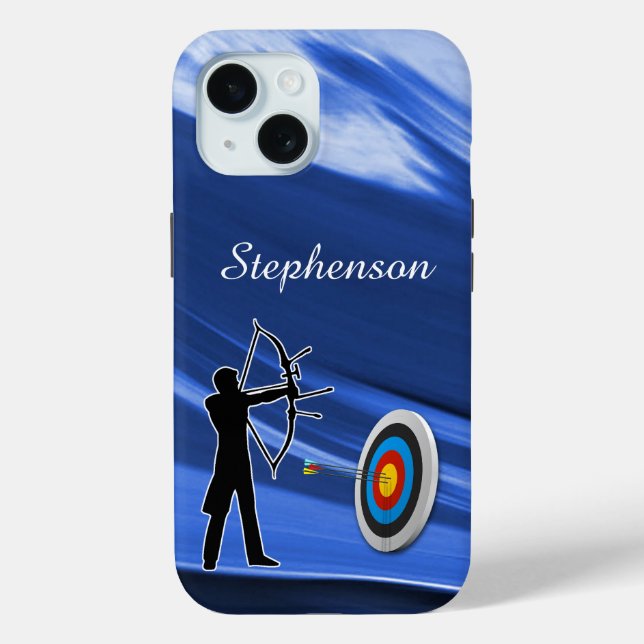 Coques Case-Mate iPhone Archery - Archer Silhouette and target Personalize (Verso)