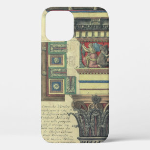 Coque iPhone 12 Architecture vintage, Colonne avec moulage Cornice