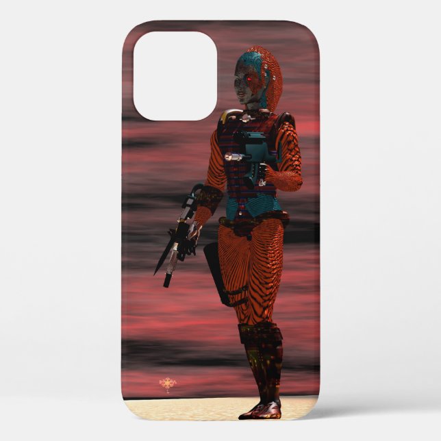 Coques Case-Mate iPhone ARES CYBORG, RED SUNSET Science Fiction, Sci-Fi (Verso)