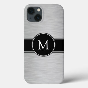 Etui iPhone 13 Argent, Noir, Blanc avec ton Monogramme