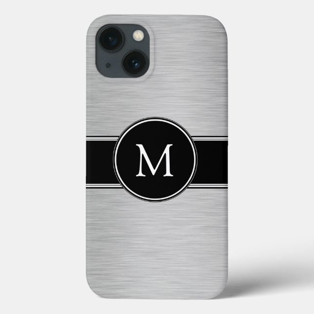 Coques Case-Mate iPhone Argent, Noir, Blanc avec ton Monogramme (Verso)