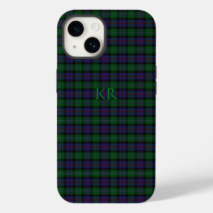 Coque Pour iPhone 14 Argyll District Tartan avec monogramme / nom