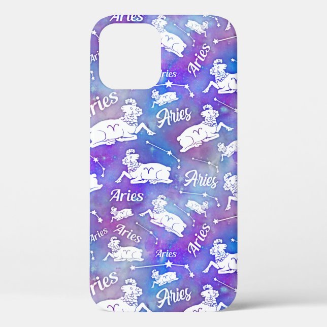 Coques Case-Mate iPhone Aries Ram Constellation Étoiles Anniversaire Motif (Verso)