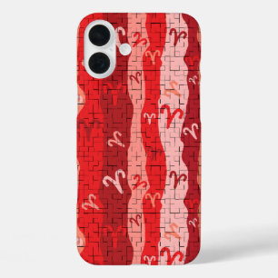 Coques iPhone 16 Plus Aries Zodiac Stripes Carreaux cassés