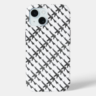 Coque Pour iPhone 15 Arme de type militaire Camouflage GI Fusil Cool B/