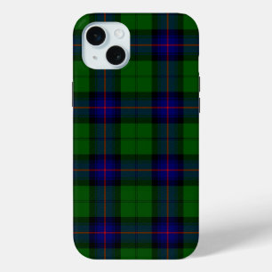 Coque iPhone 15 Mini Armstrong tartan bleu et vert plaid