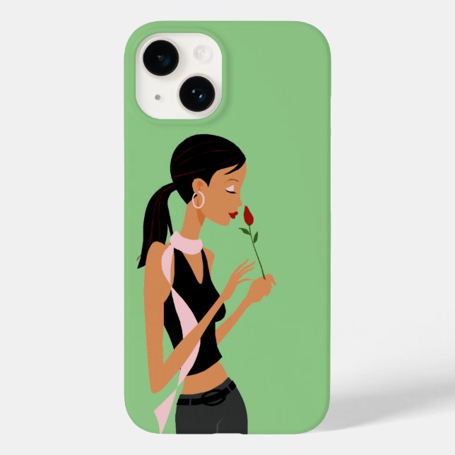 Coques Case-Mate iPhone Arrêtez et sentez l'étui téléphonique Rose (Verso)