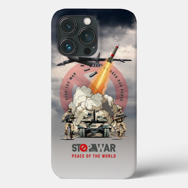 Coques Case-Mate iPhone Arrêtez la guerre (Verso)