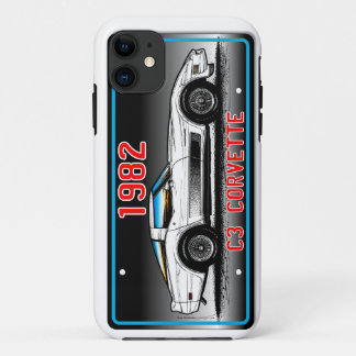 Case-Mate iPhone Case Arrière - plan 1982 Art-Gris de plaque