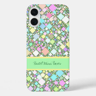 Coques iPhone 16 Plus Arrière - plan Abstrait Géométrique Pastel Personn