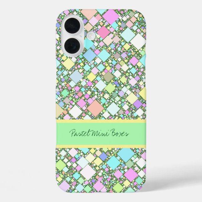 Coques Case-Mate iPhone Arrière - plan Abstrait Géométrique Pastel Personn (Verso)