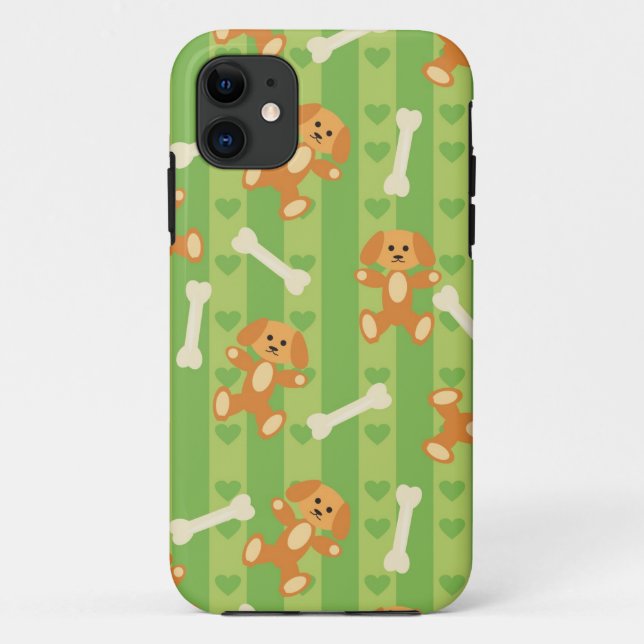 Coques Case-Mate iPhone arrière - plan avec des chiens et des os (Dos)