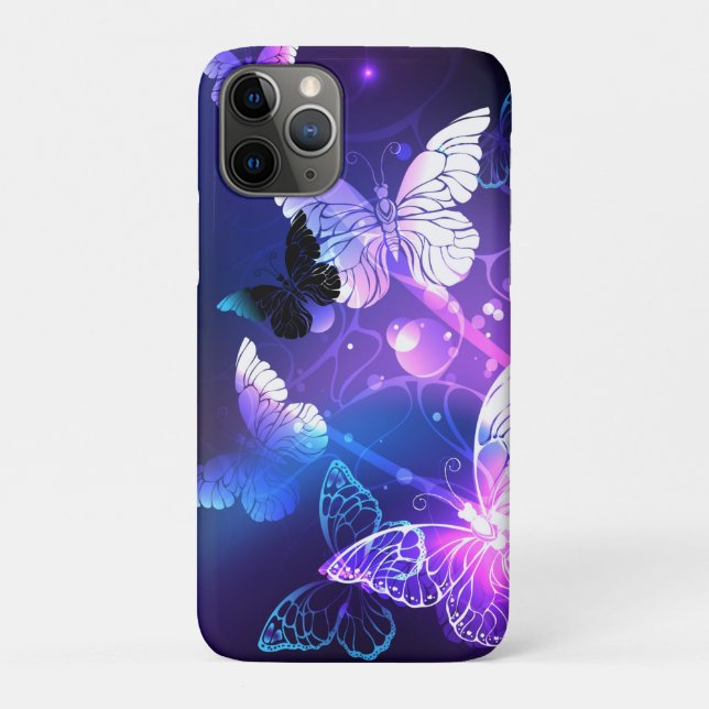 Coques Case-Mate iPhone Arrière - plan avec papillons de nuit (Dos)