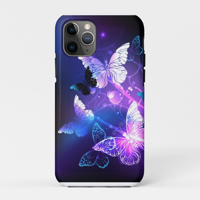 Coques Case-Mate iPhone Arrière - plan avec papillons de nuit (Dos)