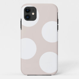 Case-Mate iPhone Case Arrière - plan beige avec cercles blancs. Point Po
