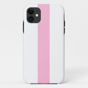 Case-Mate iPhone Case Arrière - plan blanc à bande verticale rose pastel