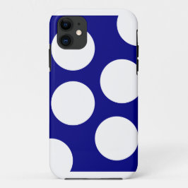 Case-Mate iPhone Case Arrière - plan Bleu & Grands Cercles Blancs Pointe