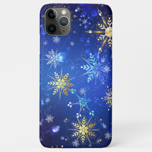 Case-Mate iPhone Case Arrière - plan Bleu XMAS avec des flocons de neige
