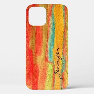 Case-Mate iPhone Case Arrière - plan coloré moderne sur le grain de bo