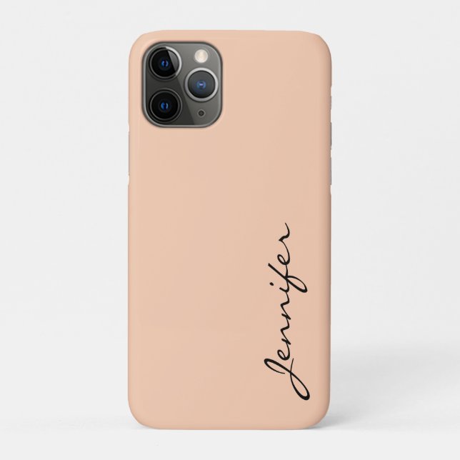 Coques Case-Mate iPhone Arrière - plan couleur abricot (Dos)