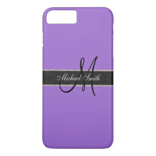 Etui iPhone Case-Mate Arrière - plan couleur de l'améthyste de monogramm