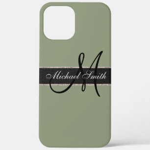 Case-Mate iPhone Case Arrière - plan couleur de l'artiste monogramme
