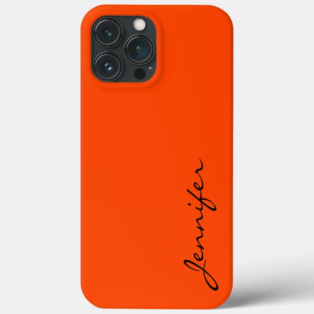 Coques Case-Mate iPhone Arrière - plan couleur rouge orange (Verso)