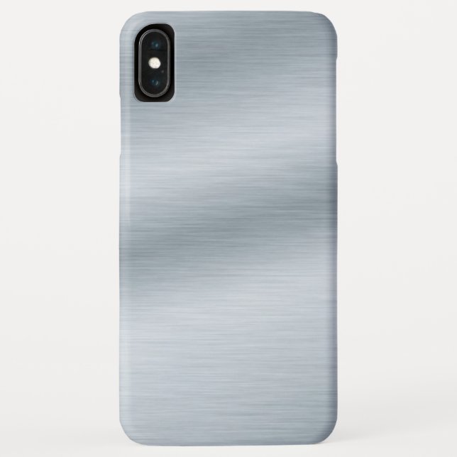 Coques Case-Mate iPhone Arrière - plan d'apparence argenté brossé (Dos)