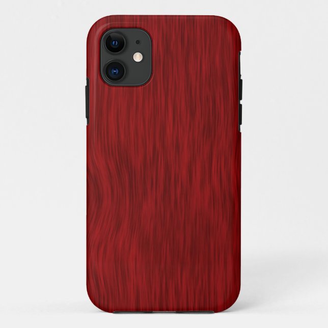 Coques Case-Mate iPhone Arrière - plan de céréales en bois brut - Rouge (Dos)
