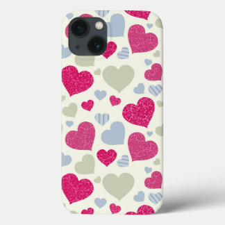 iPhone 13 Case Arrière - plan de coeur