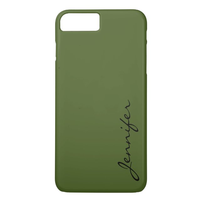 Coques Case-Mate iPhone Arrière - plan de couleur vert mousse foncée (Dos)