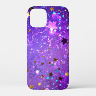 Case-Mate iPhone Case Arrière - plan de feuille violet avec étoiles