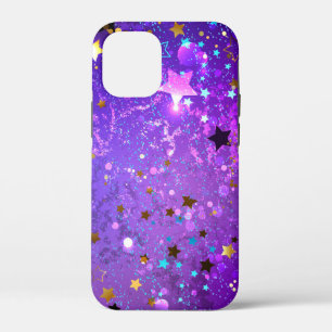 Case-Mate iPhone Case Arrière - plan de feuille violet avec étoiles