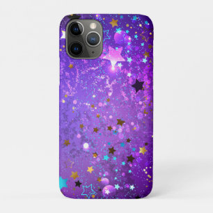 Case-Mate iPhone Case Arrière - plan de feuille violet avec étoiles