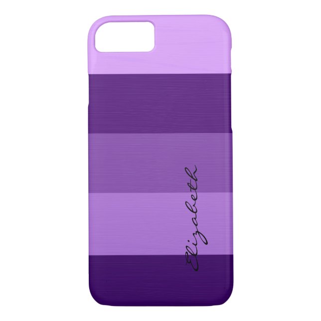 Coques Case-Mate iPhone Arrière - plan de rayures de tons violets (Dos)