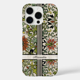 Coques iPhone 16 Pro Arrière - plan de texture personnalisée Damask