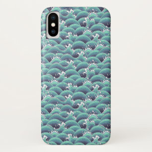 Coque iPhone X Arrière - plan décoratif Sea Wave