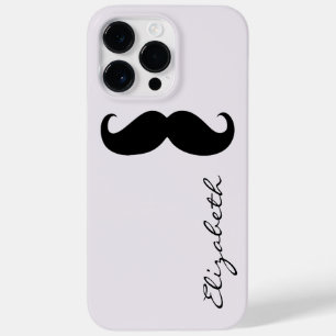 Coque Pour Pour iPhone 14 Pro Max Arrière - plan en argent ordinaire de Moustache