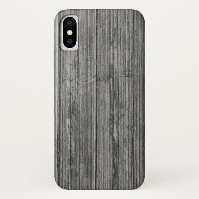 Coques Case-Mate iPhone arrière - plan en bois gris patiné (Dos)