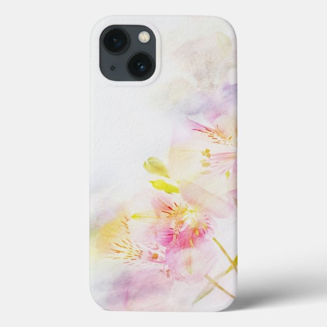 Coques Case-Mate iPhone arrière - plan floral avec des fleurs d'aquarelle (Verso)