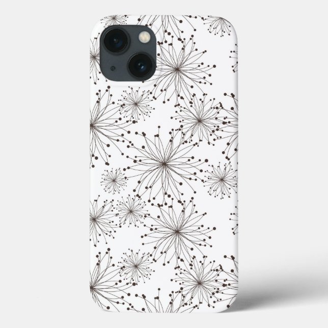 Coques Case-Mate iPhone Arrière - plan floral rétro (Verso)