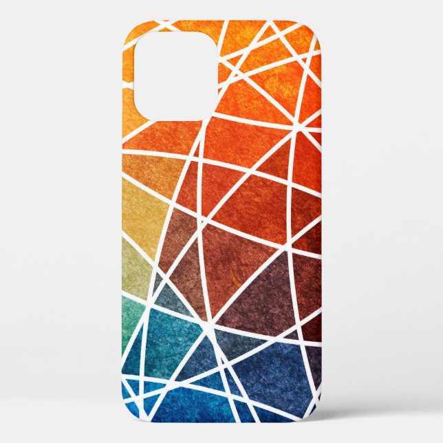 Coques Case-Mate iPhone Arrière-plan géométrique abstrait, vieillissement (Verso)