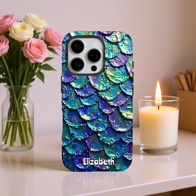 Coques Case-Mate iPhone Arrière - plan Imaginaire de l'échelle de sirène I (Créateur téléchargé)