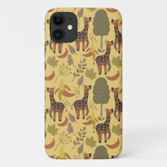 Coques Case-Mate iPhone Arrière - plan jaune motif sans soudure (Dos)