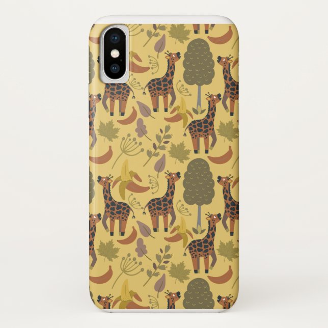 Coques Case-Mate iPhone Arrière - plan jaune motif sans soudure (Dos)