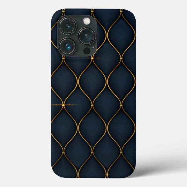 Coques Case-Mate iPhone arrière - plan luxueux -formes dorées Coque-Mate i (Verso)
